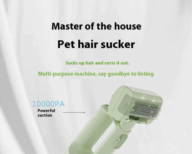 Pet Grooming Vacuum Kit with 5 Brushes for Cats and Dogs - from above