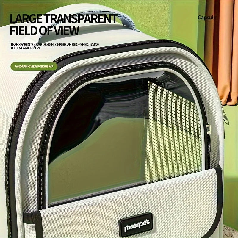 Breathable Mesh Pet Carrier Backpack for Dogs and Cats - side view