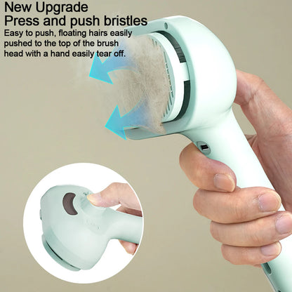 3-in-1 Steam Spray Pet Grooming Brush - size reference