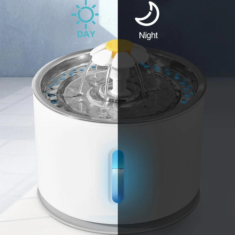 Automatic Stainless Steel Pet Water Fountain - size reference