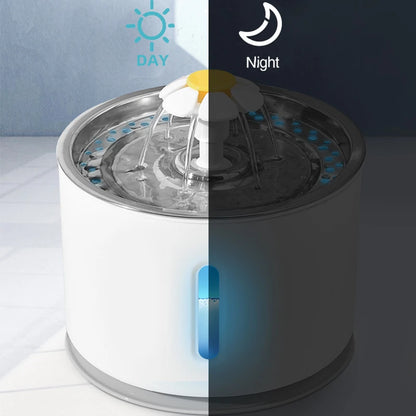 Automatic Stainless Steel Pet Water Fountain - size reference