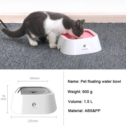 Anti-Spill Floating Pet Drinking Bowl - alternate angle