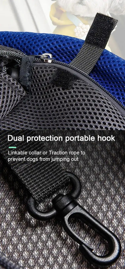 Cross-Body Mesh Pet Shoulder Bag for Cats and Small Dogs