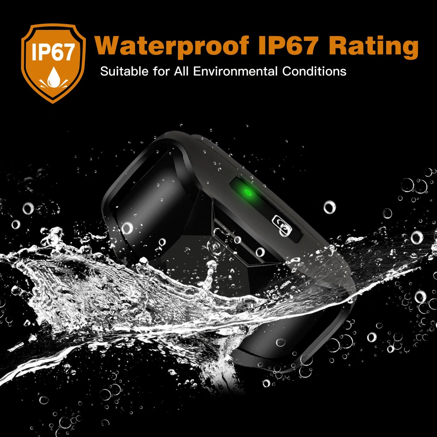 Waterproof Electric Dog Training Collar with Remote (3300ft Range) - from above