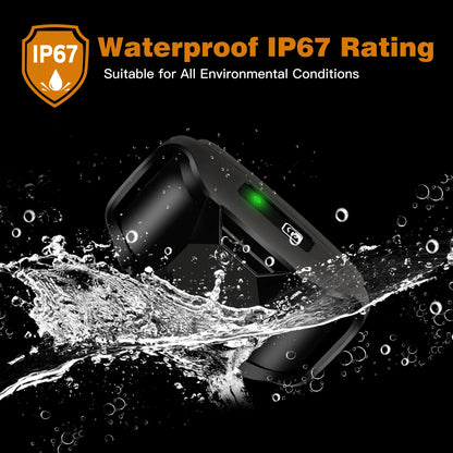 Waterproof Electric Dog Training Collar with Remote (3300ft Range) - from above