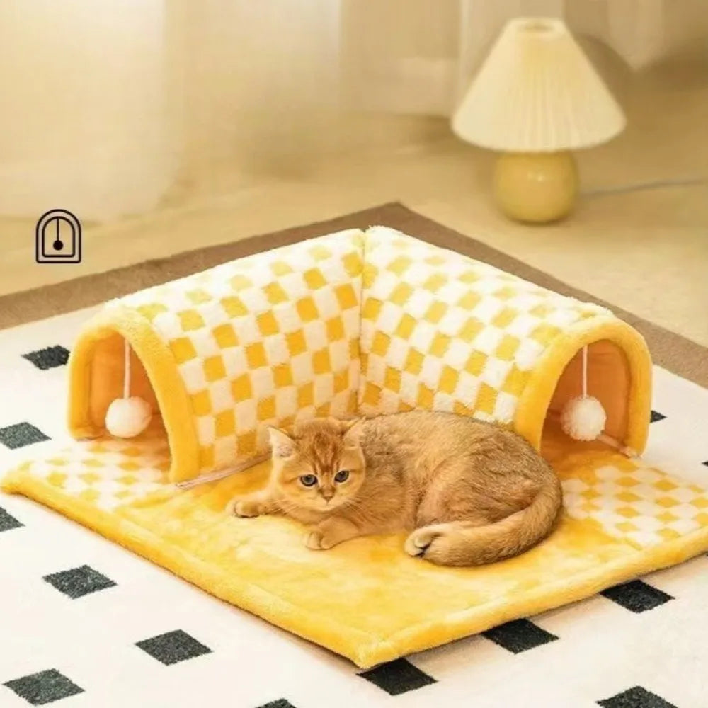 Cat Nest Tunnel with Digging Holes for All Seasons - close-up