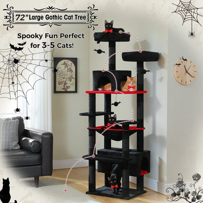 Large Cat Tree Tower with Hammock and Padded Perches - view 22