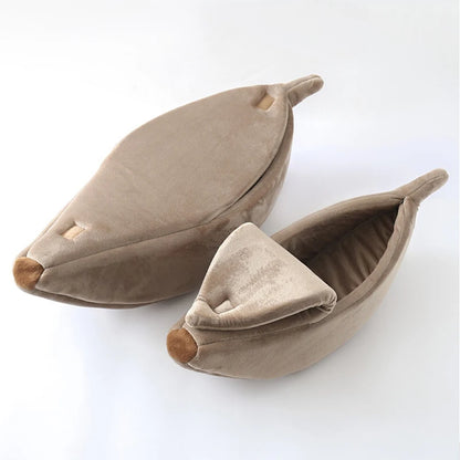 Cozy Banana-Shaped Cat Bed and Kennel - view 19