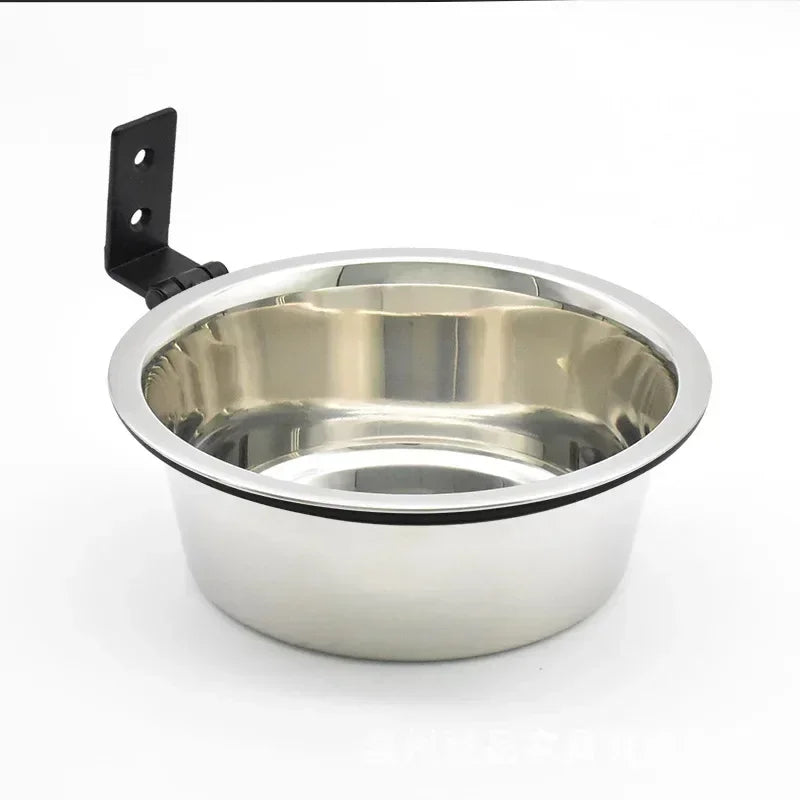 Wall-Mounted Elevated Pet Bowl with Stainless Steel Insert - lifestyle