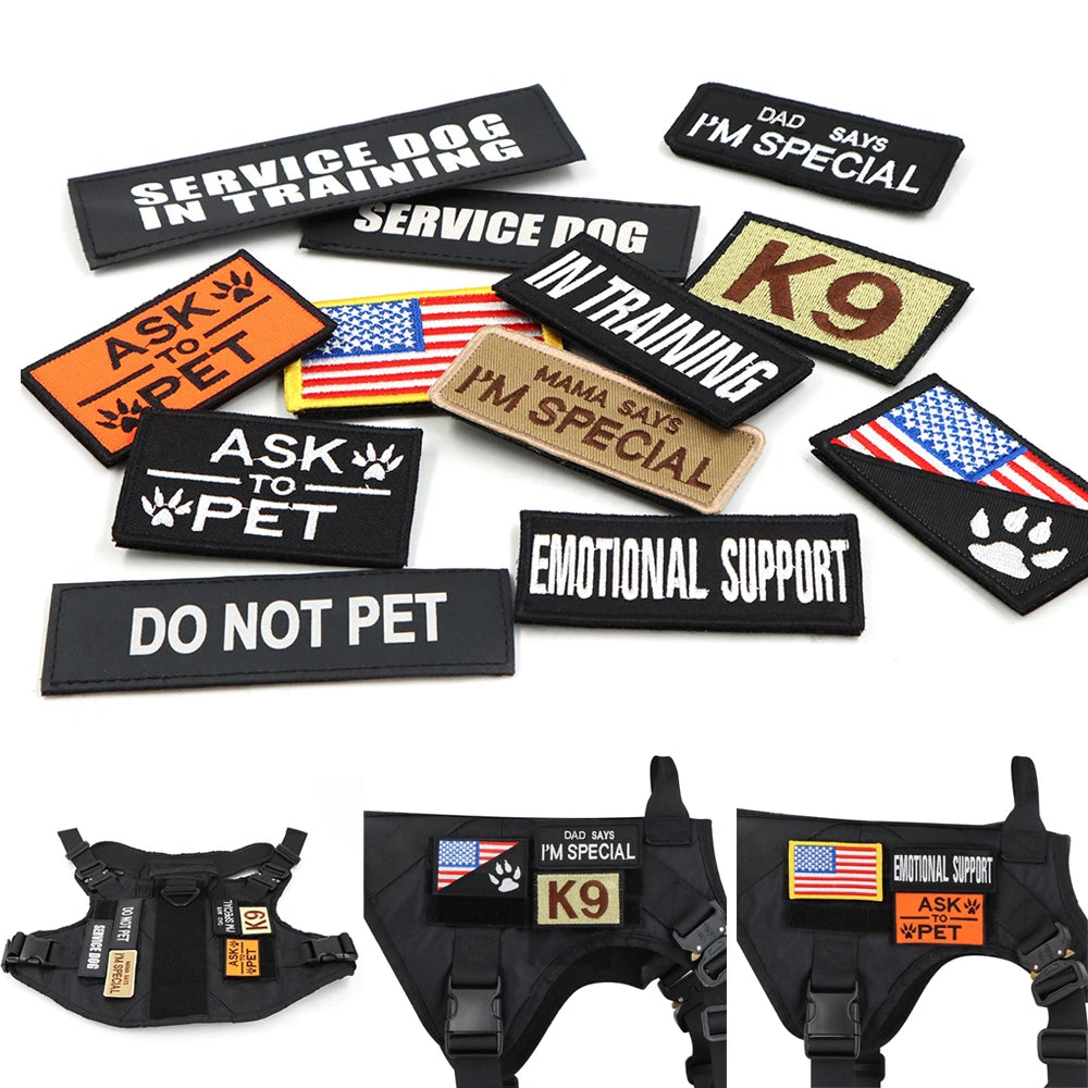 Tactical Military Dog Harness Set with Patches - view 25