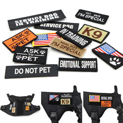 Tactical Military Dog Harness Set with Patches - view 25