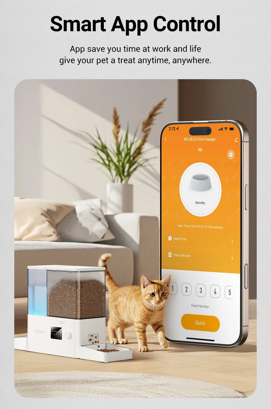 WiFi Smart Pet Feeder and Water Fountain (8.5L) - alternate angle