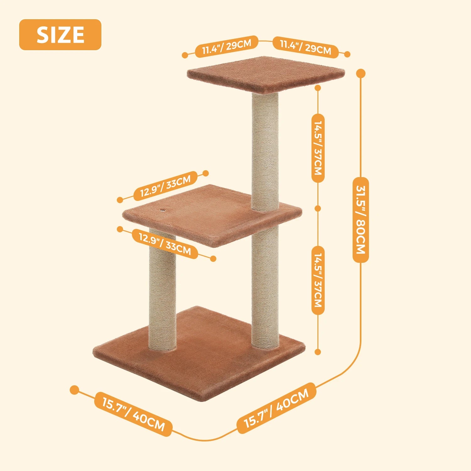 Cat Activity Tree with Hammock and Removable Perch - lifestyle