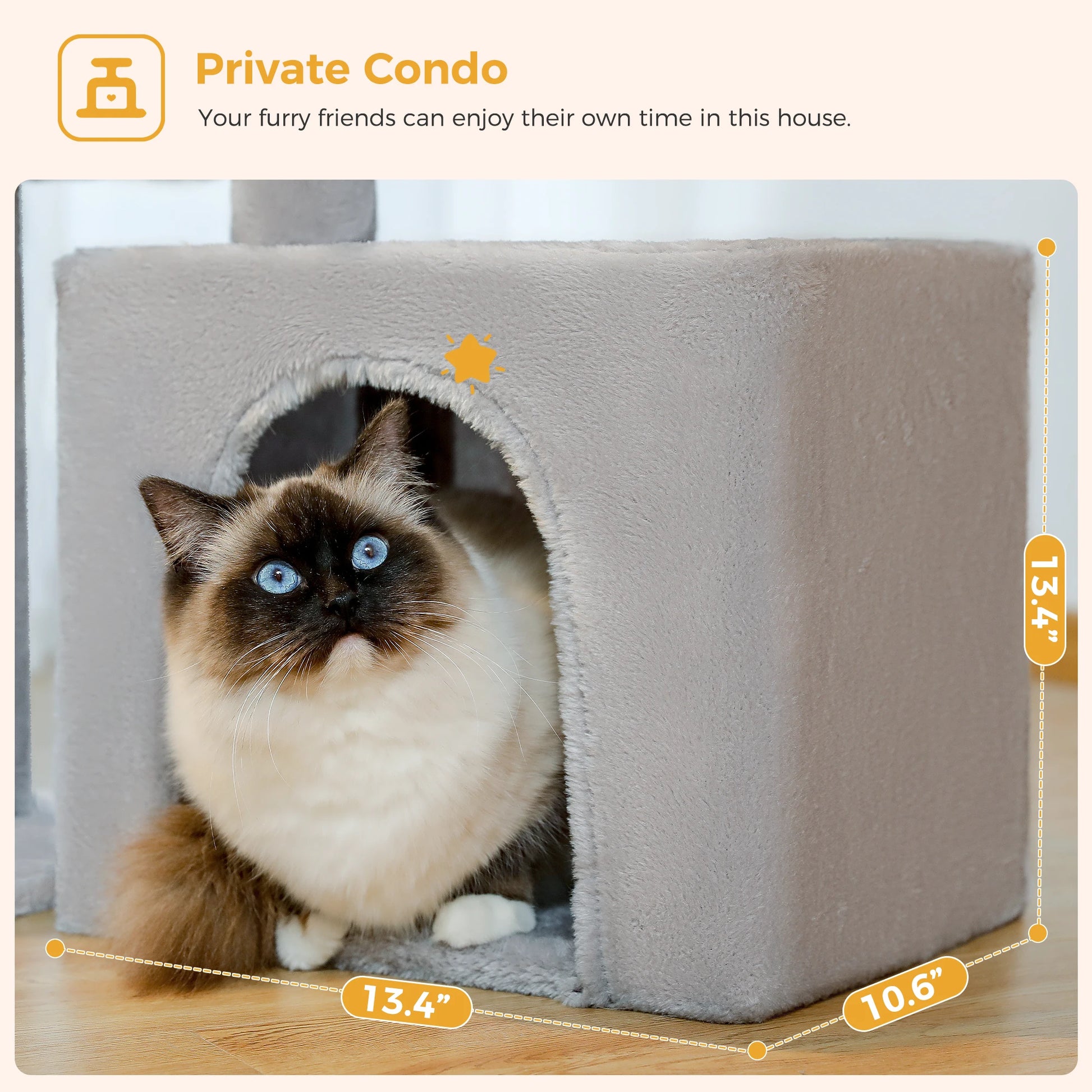 Cat Activity Tree with Hammock and Removable Perch - view 12