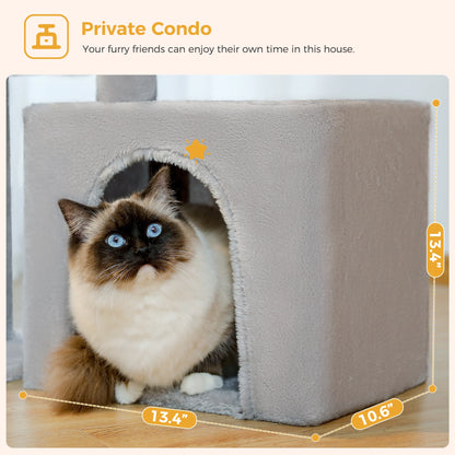 Cat Activity Tree with Hammock and Removable Perch - view 12