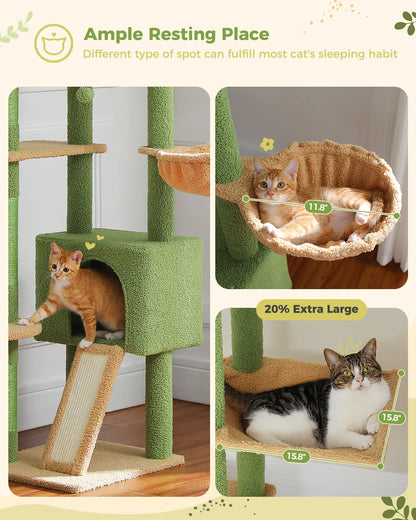 Adjustable Cactus Floor-to-Ceiling Cat Tree - view 13