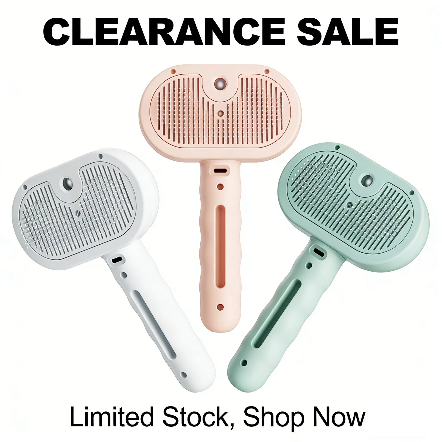 3-in-1 Steam Spray Pet Grooming Brush