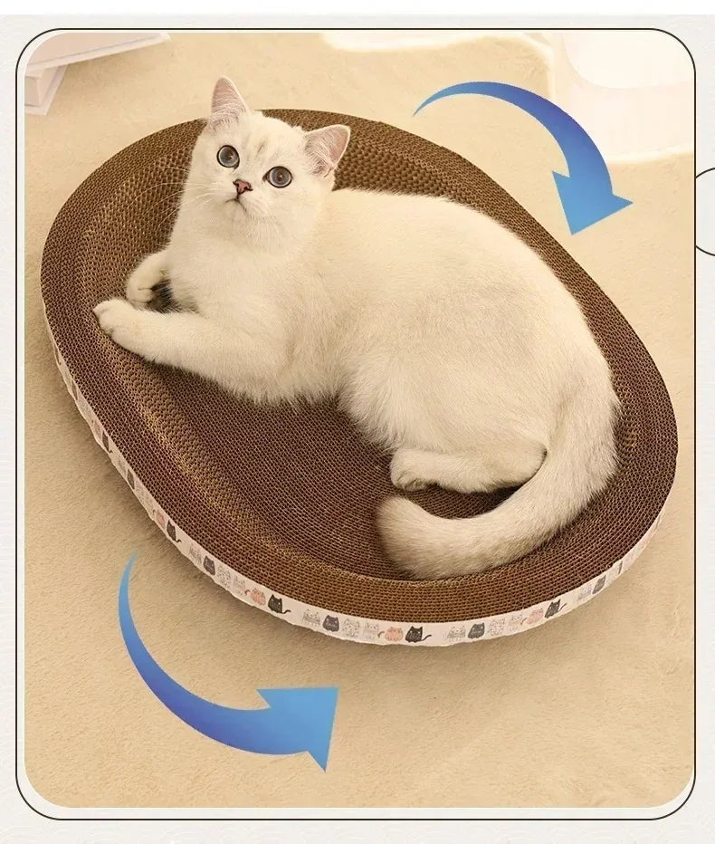 Corrugated Cardboard Cat Scratcher and Bed - alternate angle