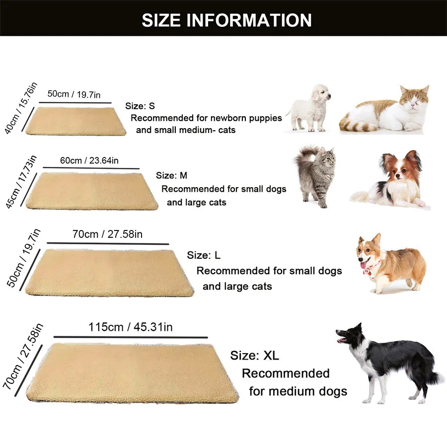 Self-Heating Pet Mat for Cats and Small Dogs - from above