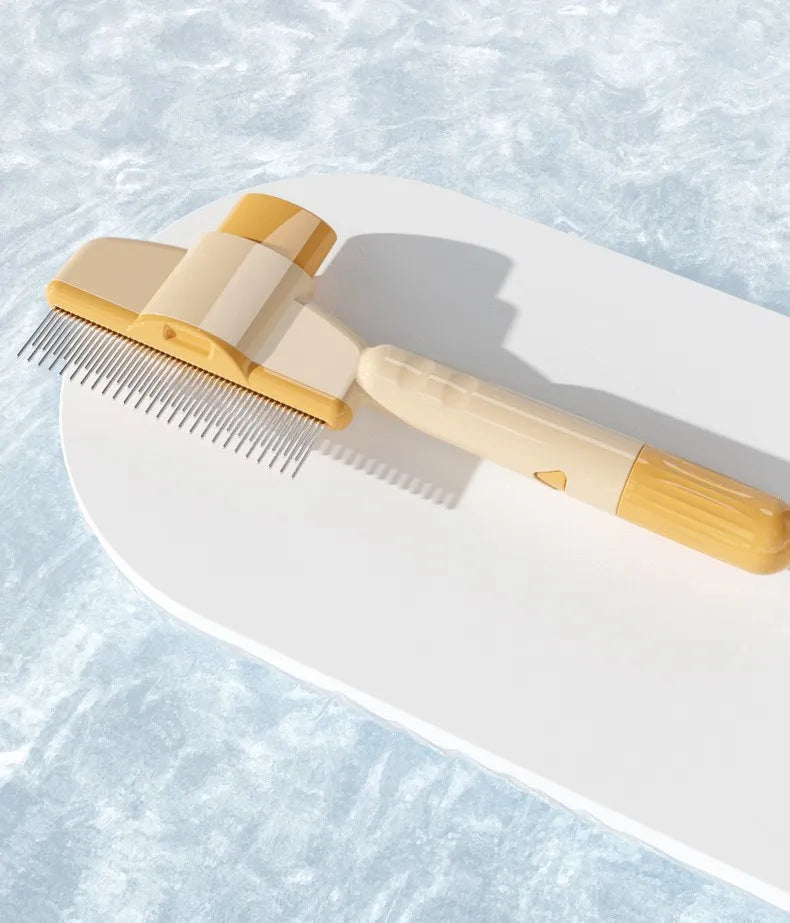 One-Button Self-Cleaning Pet Hair Removal Comb - view 15