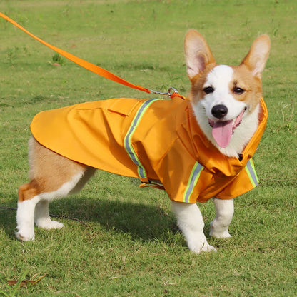 Hooded Reflective Dog Raincoat for Medium and Large Dogs - view 19