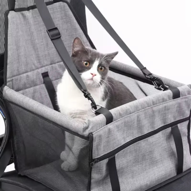 Foldable Dog Car Seat Cover and Travel Hammock - side view