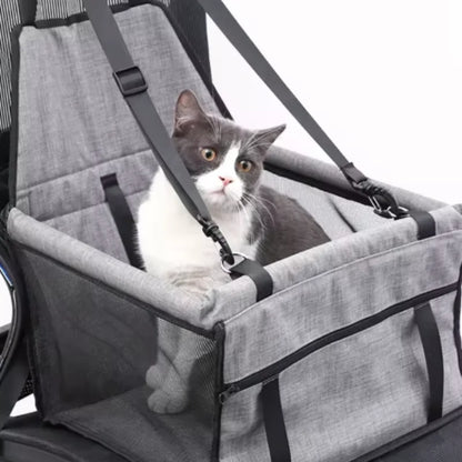 Foldable Dog Car Seat Cover and Travel Hammock - side view