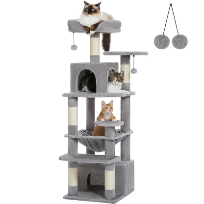 Large Cat Tree Tower with Hammock and Padded Perches - view 51