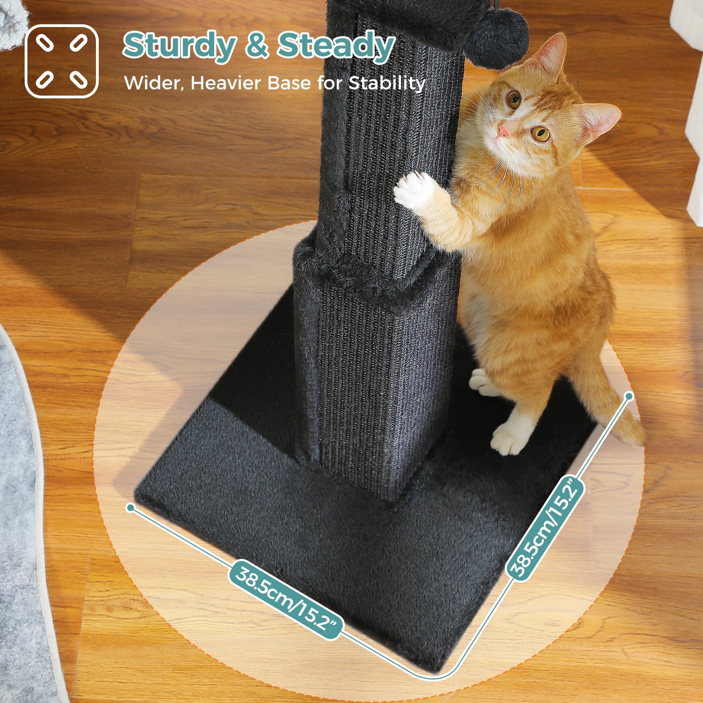 Large Sisal Cat Scratching Post with Dangling Ball - view 11