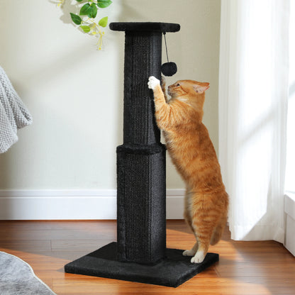 Large Sisal Cat Scratching Post with Dangling Ball - from above