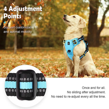 No-Pull Padded Dog Harness with Control Handle - feature view