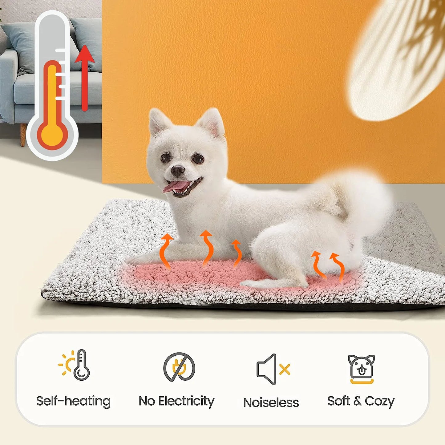 Self-Heating Pet Mat for Cats and Small Dogs