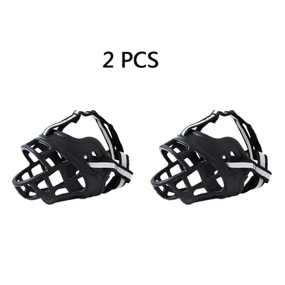 Breathable Anti-Barking Muzzle for Medium and Large Dogs - Black 2pcs / M
