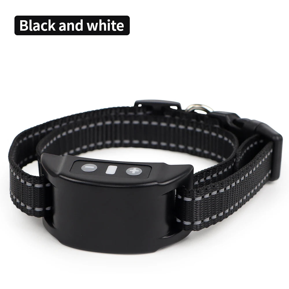 Rechargeable Anti-Bark Dog Training Collar - Black White