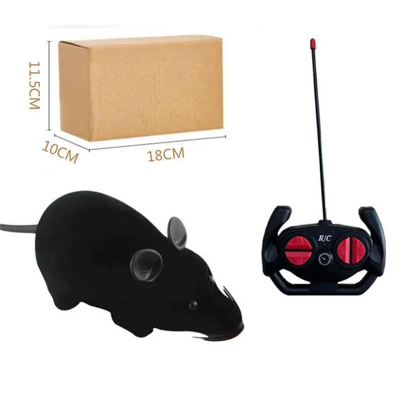 Remote Control Robot Mouse Cat Toy - Black