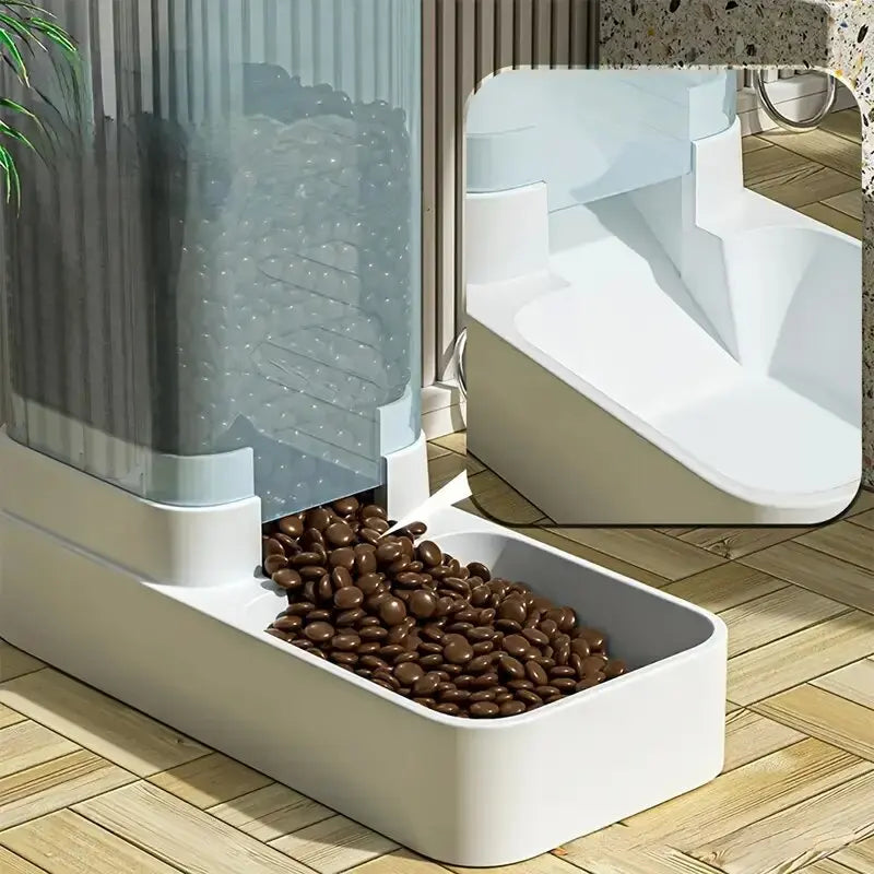 Gravity Feed Pet Food and Water Dispenser Set - Feeding bowl 2.1 kg