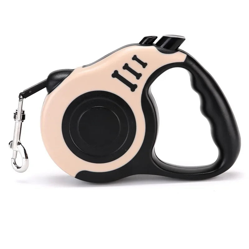 Retractable Dog Leash (3m or 5m) for Small to Medium Pets - Beige / 5M