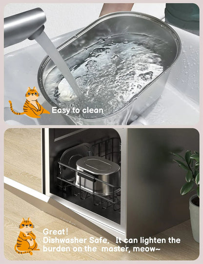 Smart Automatic Cat Water Fountain - size reference