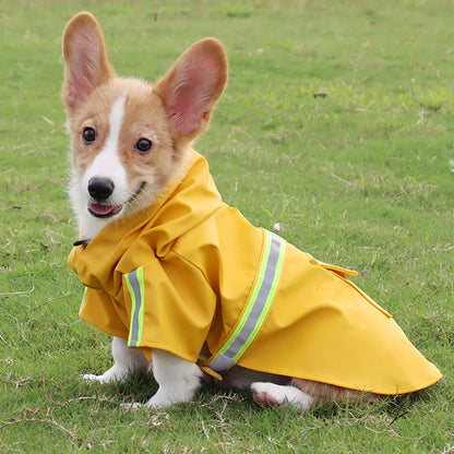 Hooded Reflective Dog Raincoat for Medium and Large Dogs - lifestyle