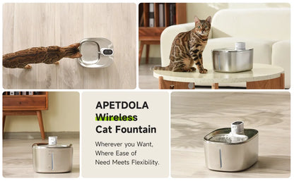 Wireless 4L Pet Water Fountain with Auto Sensor - feature view