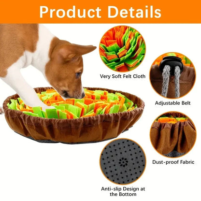 Washable Felt Snuffle Mat for Dog Slow Feeding and Training - from above