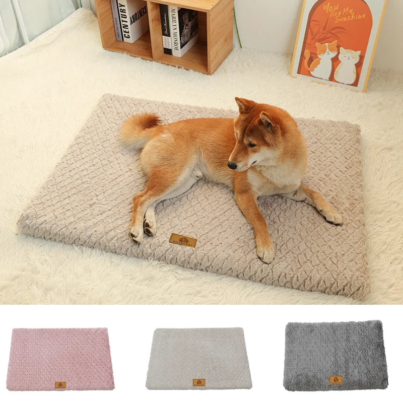 Orthopedic 3D Foam Dog Bed with Washable Faux Fur Cover