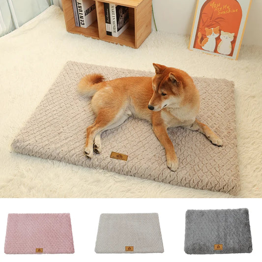 Orthopedic 3D Foam Dog Bed with Washable Faux Fur Cover