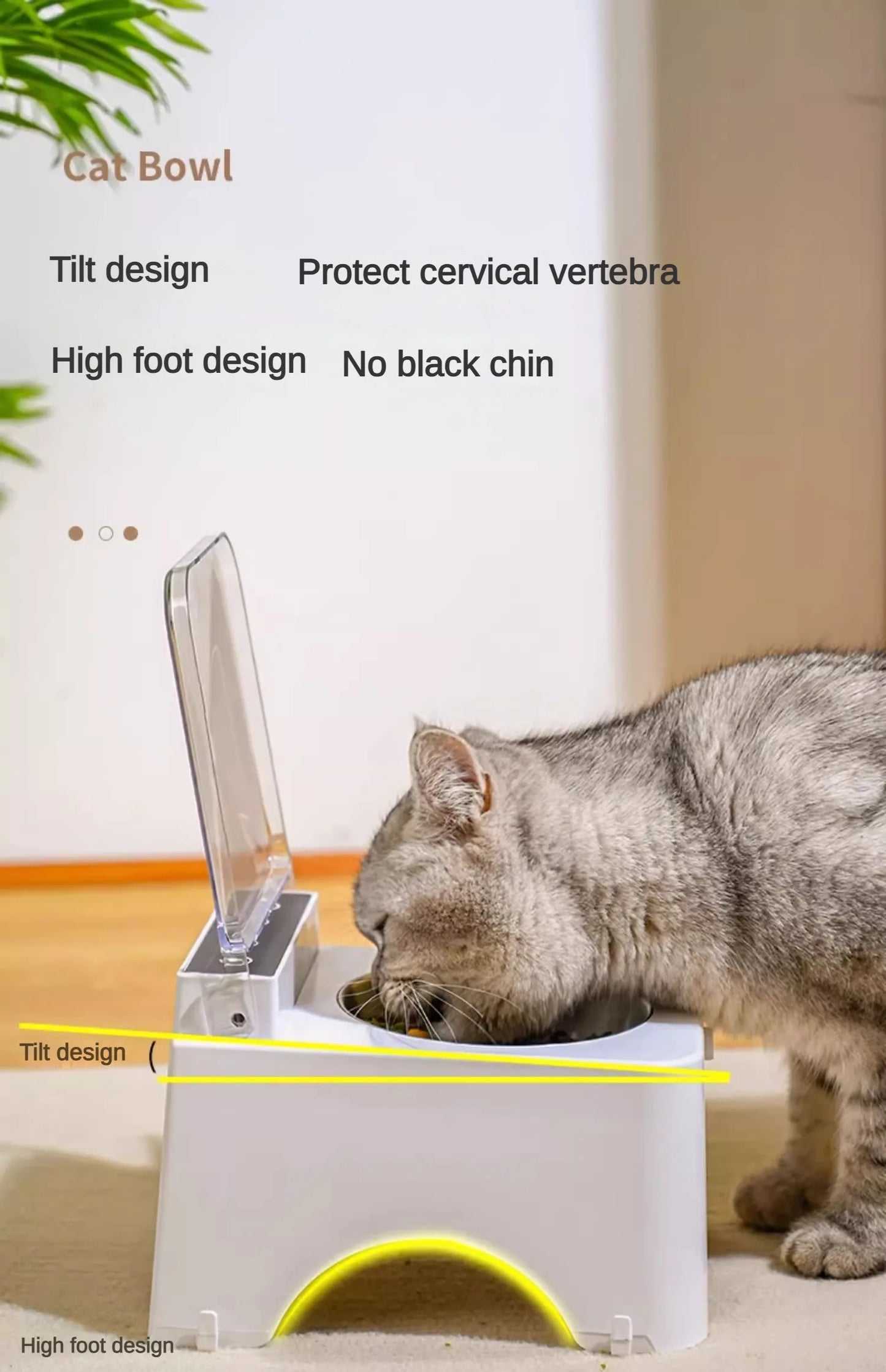 Smart Cat Food Bowl with Infrared Sensor Auto-Open Lid - view 12