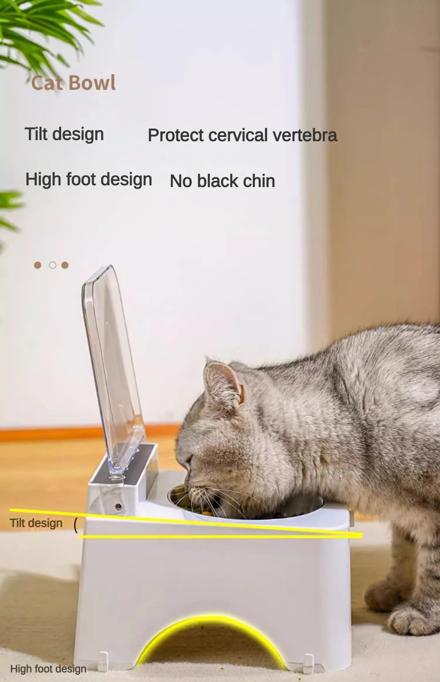 Smart Cat Food Bowl with Infrared Sensor Auto-Open Lid - view 12