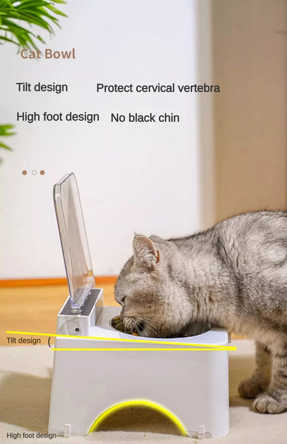 Smart Cat Food Bowl with Infrared Sensor Auto-Open Lid - view 12