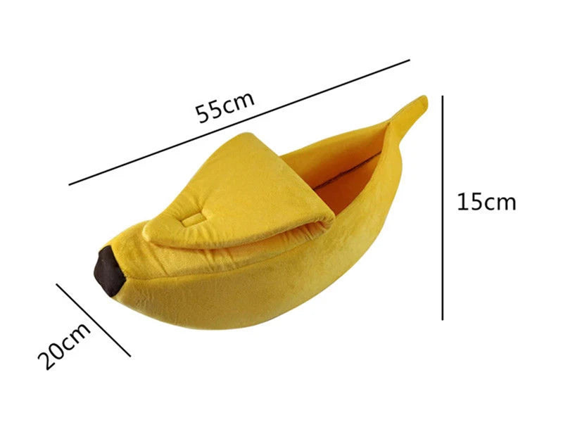 Cozy Banana-Shaped Cat Bed and Kennel - view 11