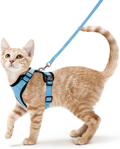 Escape Proof Cat Harness and Leash Set - Blue / XS