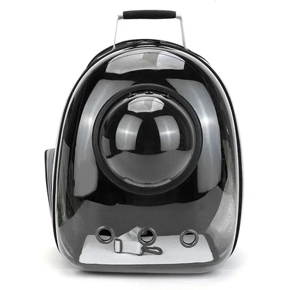 Transparent Bubble Capsule Pet Carrier Backpack - Black-With-Cover / 40x16x34cm