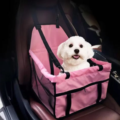 Foldable Dog Car Seat Cover and Travel Hammock - in use